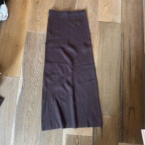 Ronny Kobo Chocolate Ribbed Knit Skirt - Size XS